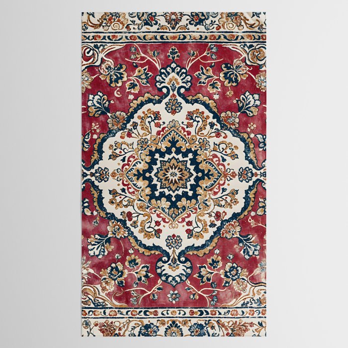 Casbah Crimson Crest Tablecloth Gallery Image 2