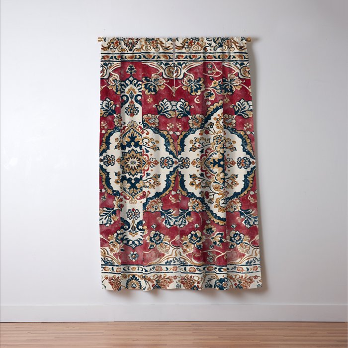 Casbah Crimson Crest Window Curtain Gallery Image 3