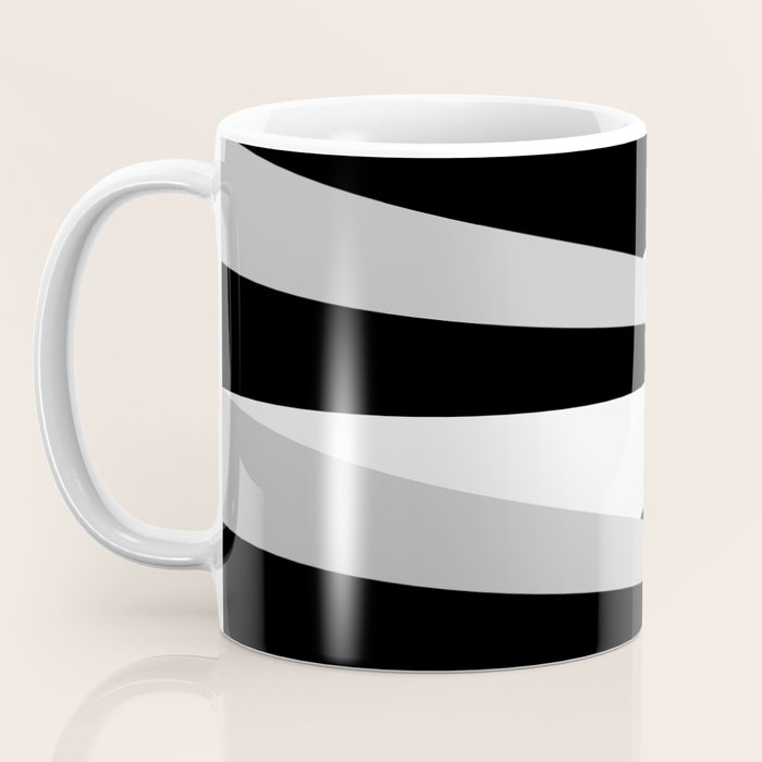 Geometric Triangles VI Black and White Coffee Mug Gallery Image 3