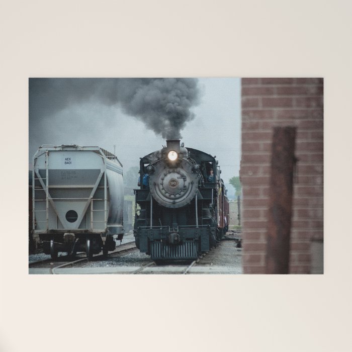 Strasburg Railroad Steam Engine #90 Vintage Train Locomotive Pennsylvania Welcome Mat Gallery Image 1