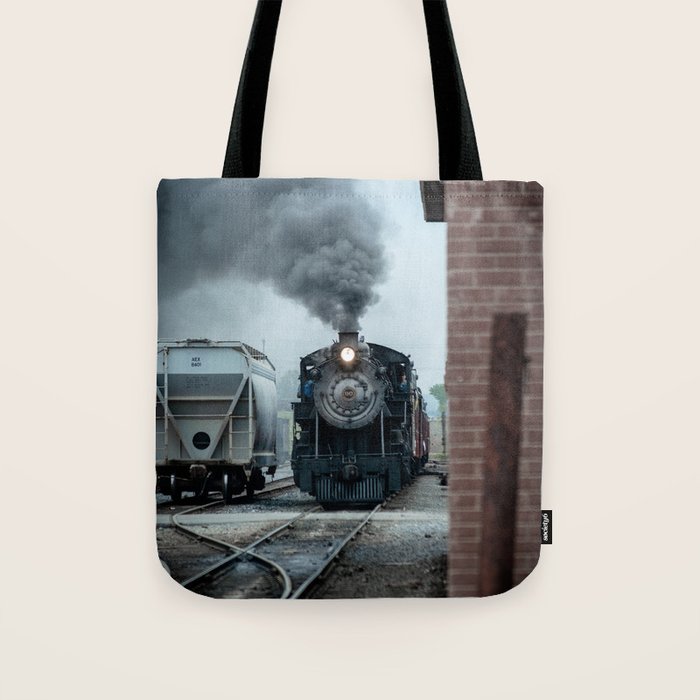 Strasburg Railroad Steam Engine #90 Vintage Train Locomotive Pennsylvania Tote Bag Gallery Image 1