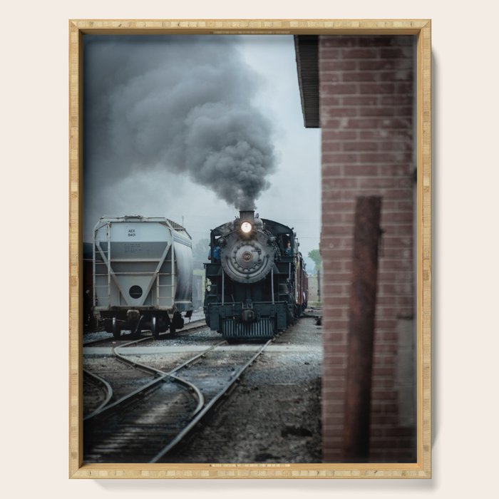 Strasburg Railroad Steam Engine #90 Vintage Train Locomotive Pennsylvania Serving Tray Gallery Image 1