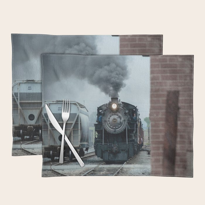 Strasburg Railroad Steam Engine #90 Vintage Train Locomotive Pennsylvania Placemat Gallery Image 1