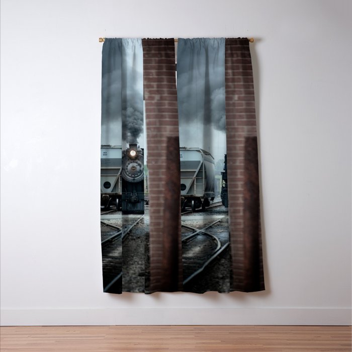 Strasburg Railroad Steam Engine #90 Vintage Train Locomotive Pennsylvania Window Curtain Gallery Image 3