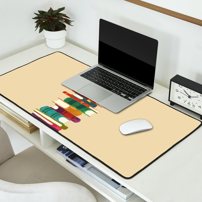 Owl Reading Rainbow Desk Mat Gallery Image 2