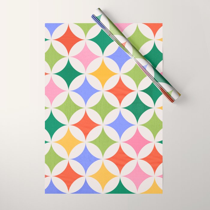 Festive Geometry Pattern Wrapping Paper Gallery Image 1