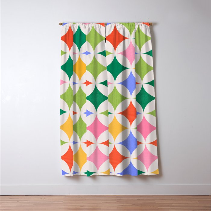 Festive Geometry Pattern Window Curtain Gallery Image 3