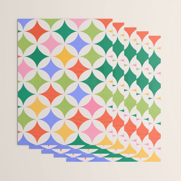 Festive Geometry Pattern Wrapping Paper Gallery Image 3