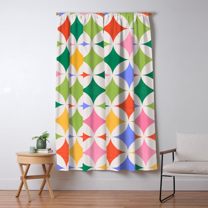 Festive Geometry Pattern Window Curtain Gallery Image 5
