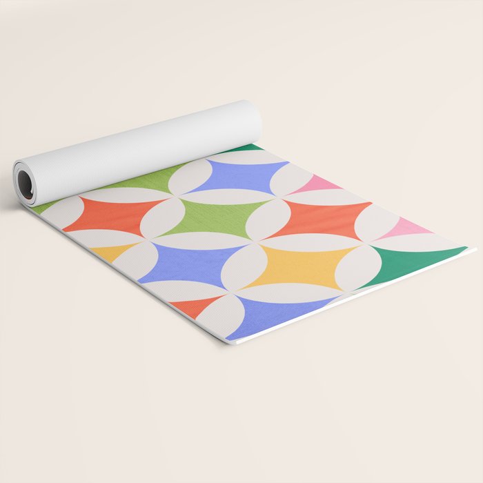 Festive Geometry Pattern Yoga Mat Gallery Image 2