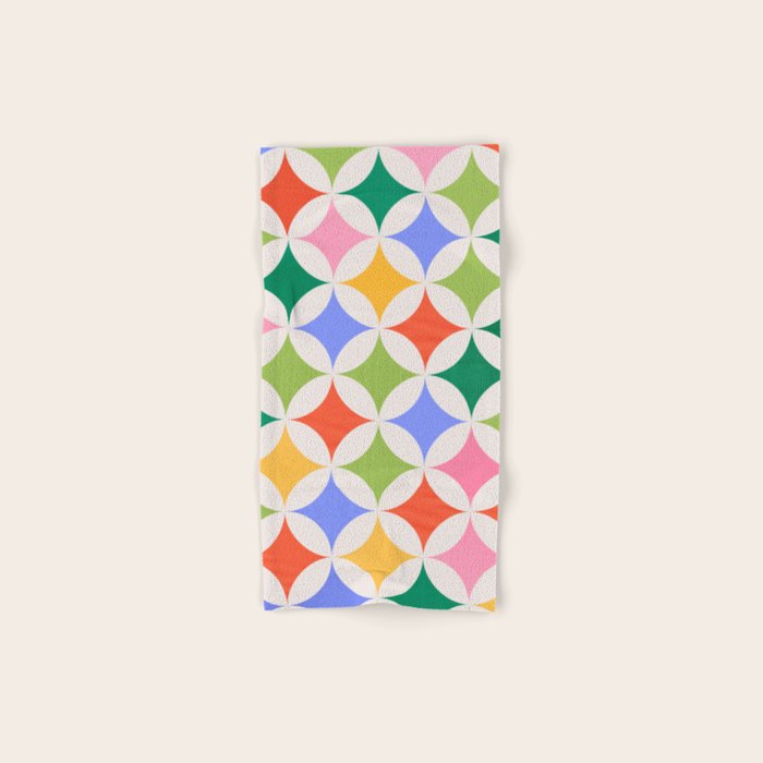 Festive Geometry Pattern Bath Towel Gallery Image 1