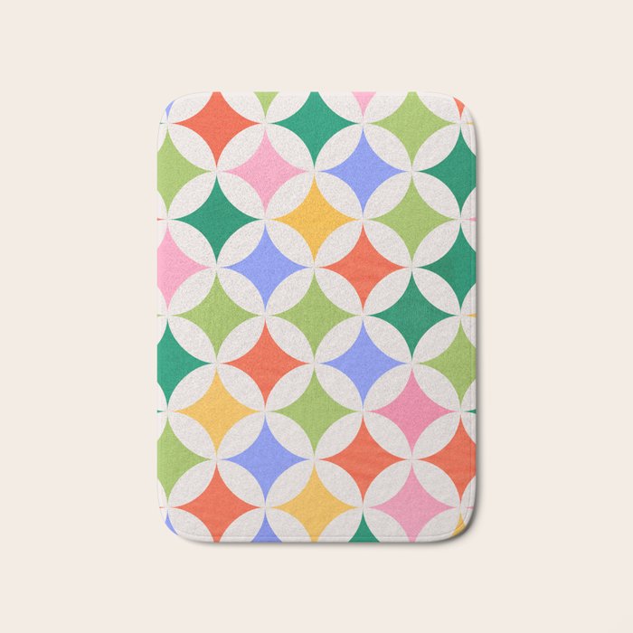 Festive Geometry Pattern Bath Mat Gallery Image 1