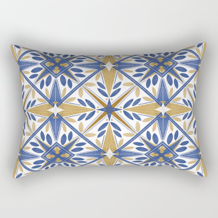 Geometric modern tile B Rectangular Pillow Gallery Image 2