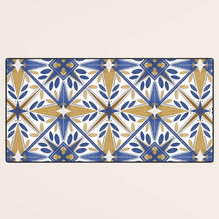 Geometric modern tile B Desk Mat Gallery Image 3