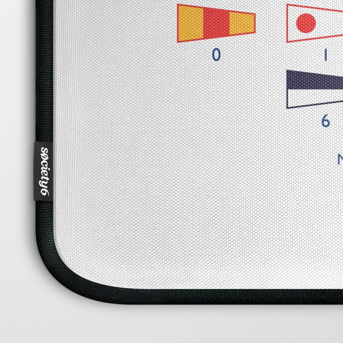 Maritime Nautical Signal Flags Chart - White Laptop Sleeve Gallery Image 3