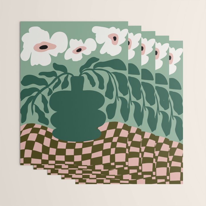 Bold Blossom Pottery Wrapping Paper Gallery Image 3