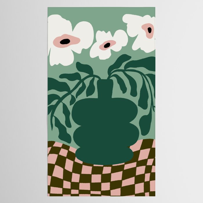 Bold Blossom Pottery Tablecloth Gallery Image 2