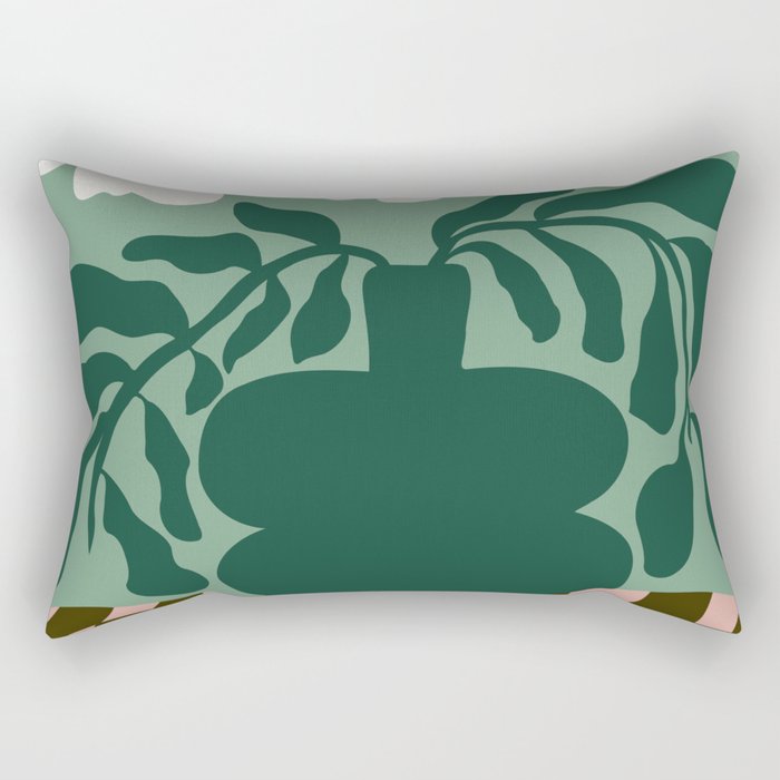 Bold Blossom Pottery Rectangular Pillow Gallery Image 2