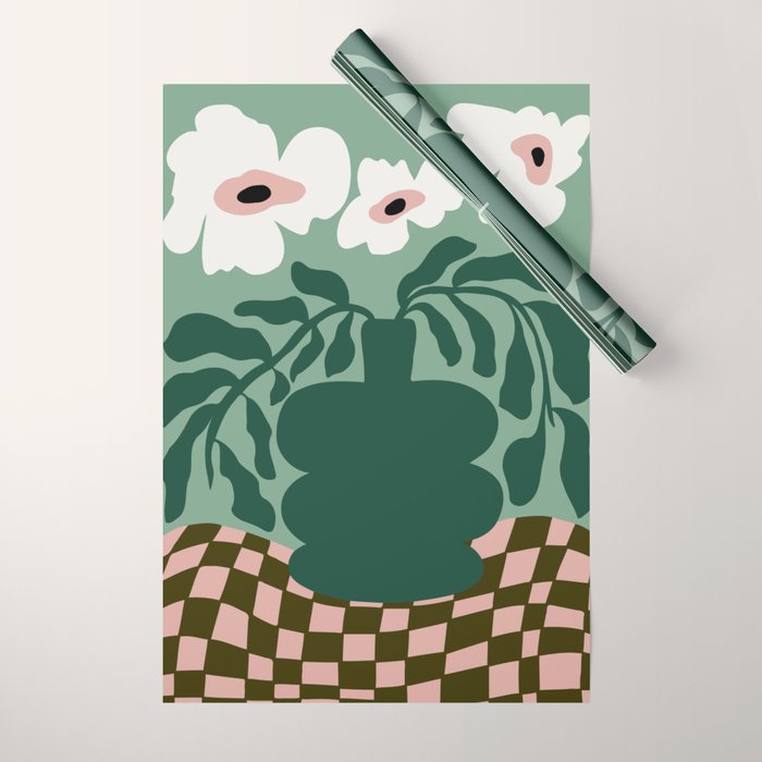 Bold Blossom Pottery Wrapping Paper Gallery Image 1