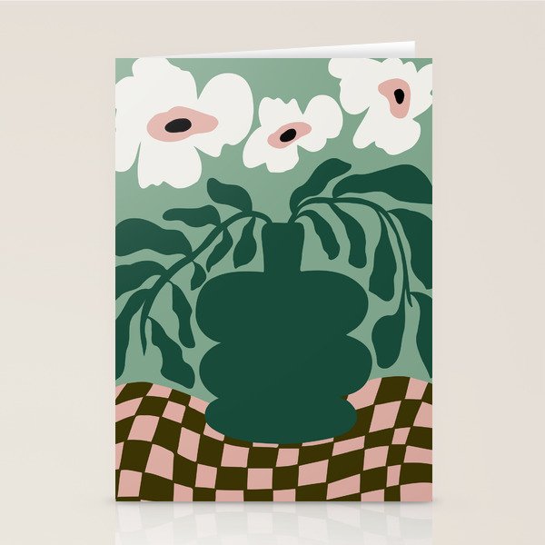 Bold Blossom Pottery Stationery Card Gallery Image 1