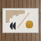 abstract minimal 6 Outdoor Rug Gallery Image 1
