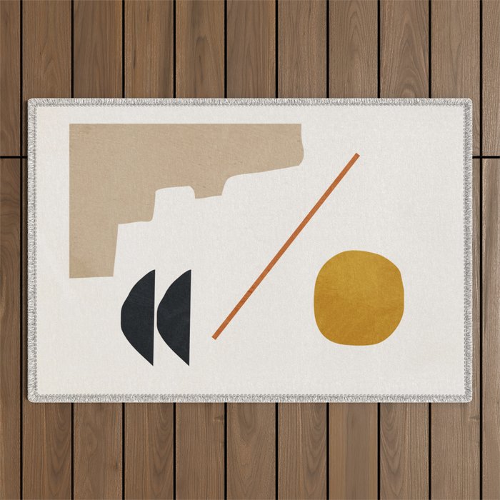 abstract minimal 6 Outdoor Rug Gallery Image 1