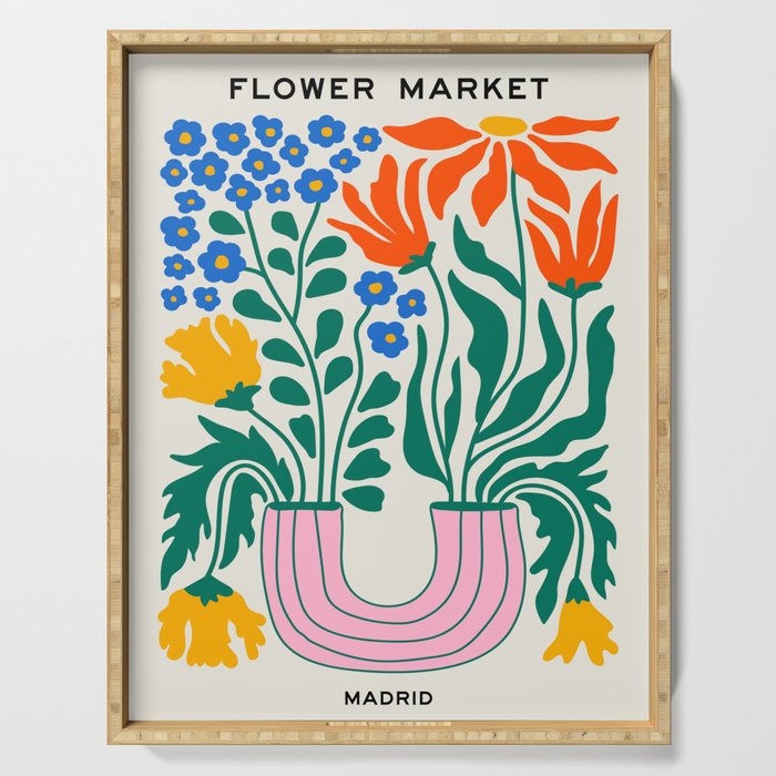 Flower Market 04: Madrid Serving Tray Gallery Image 1
