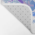 Floral Antlers - Blue Palette Bath Mat Gallery Image 2