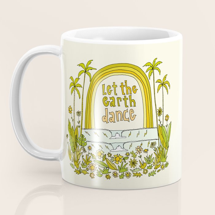 let the earth dance // retro surf art by surfy birdy Coffee Mug Gallery Image 3
