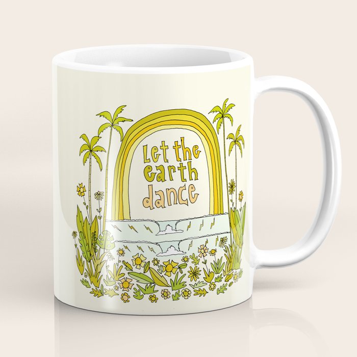 let the earth dance // retro surf art by surfy birdy Coffee Mug Gallery Image 1