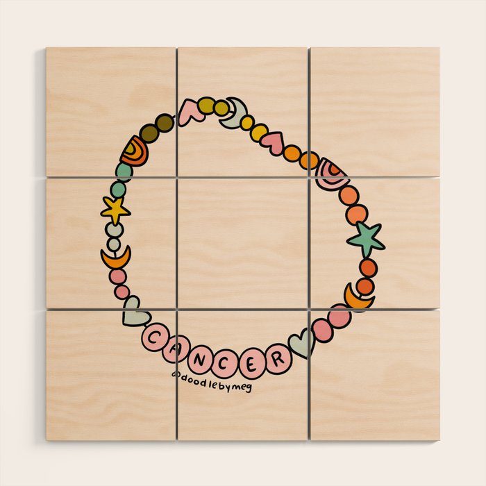 Cancer Friendship Bracelet Wood Wall Art Gallery Image 1