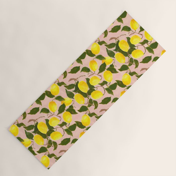 Summer Harvest Lemon Yoga Mat Gallery Image 1