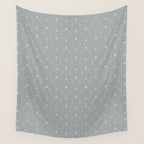 Cafe Floral - Dusty Blue Wall Tapestry Gallery Image 4