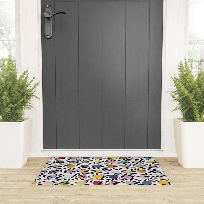 expectant iteration botanical garden pattern Welcome Mat Gallery Image 3