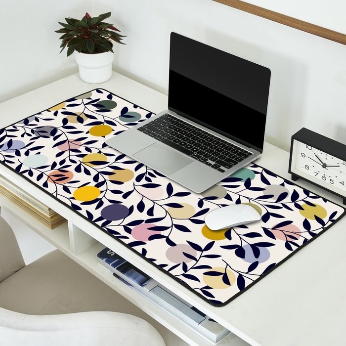 expectant iteration botanical garden pattern Desk Mat Gallery Image 2
