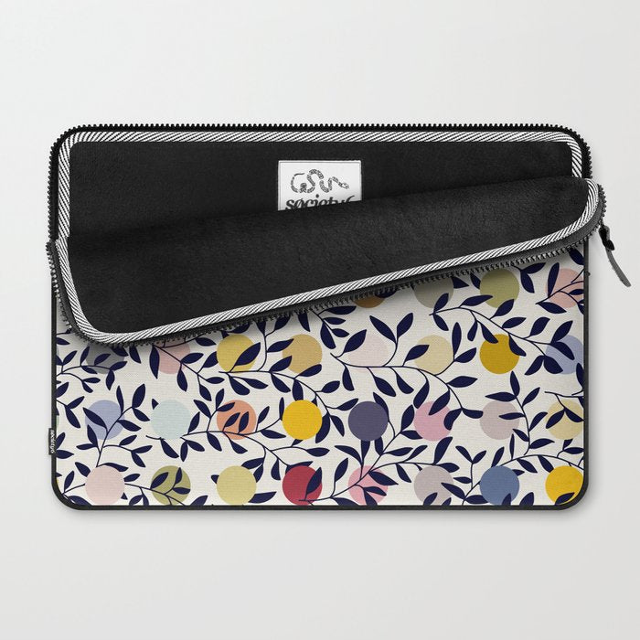 expectant iteration botanical garden pattern Laptop Sleeve Gallery Image 2