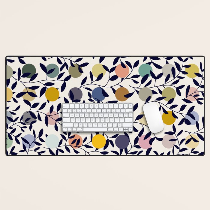 expectant iteration botanical garden pattern Desk Mat Gallery Image 1