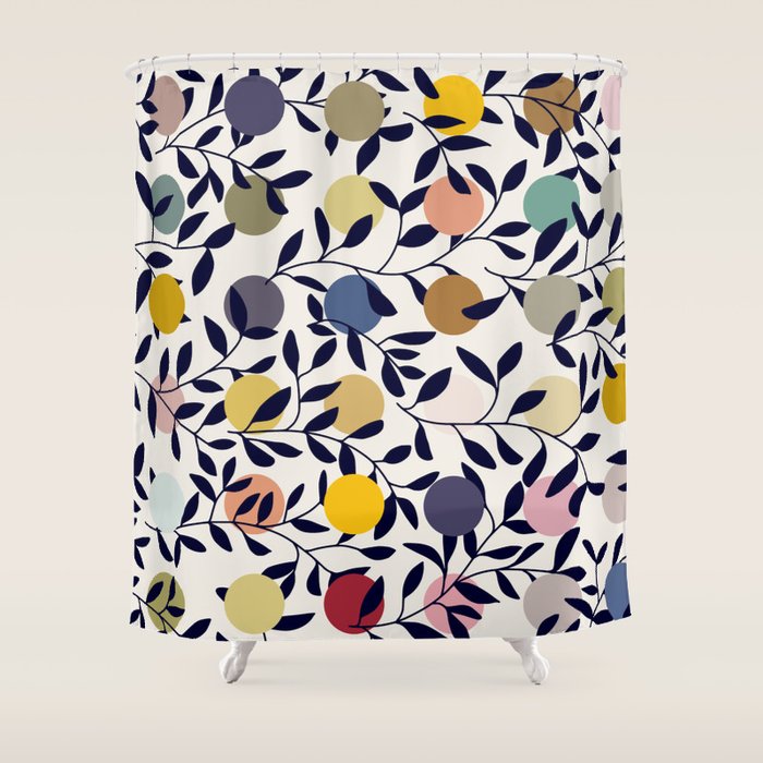 expectant iteration botanical garden pattern Shower Curtain Gallery Image 1