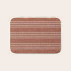 farmhouse stitch - rust Bath Mat Gallery Image 1