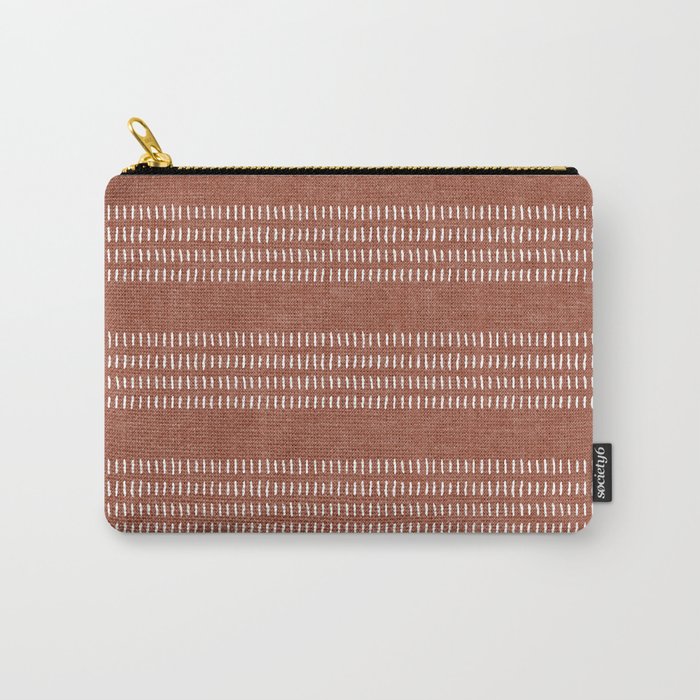 farmhouse stitch - rust Carry All Pouch Gallery Image 1