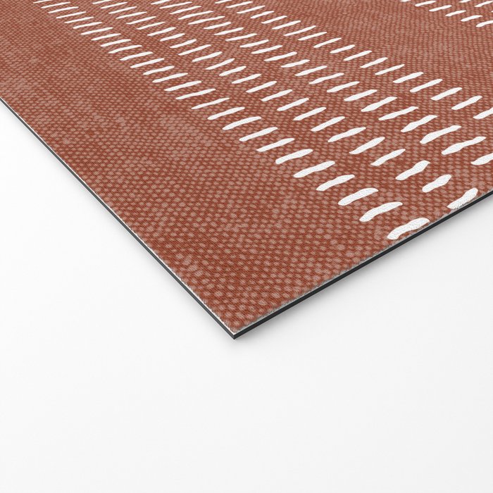 farmhouse stitch - rust Welcome Mat Gallery Image 2