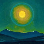 Winter Moonlight Mountain Landscape by Rockwell Kent Appalachian Coffee Mug Gallery Image 2