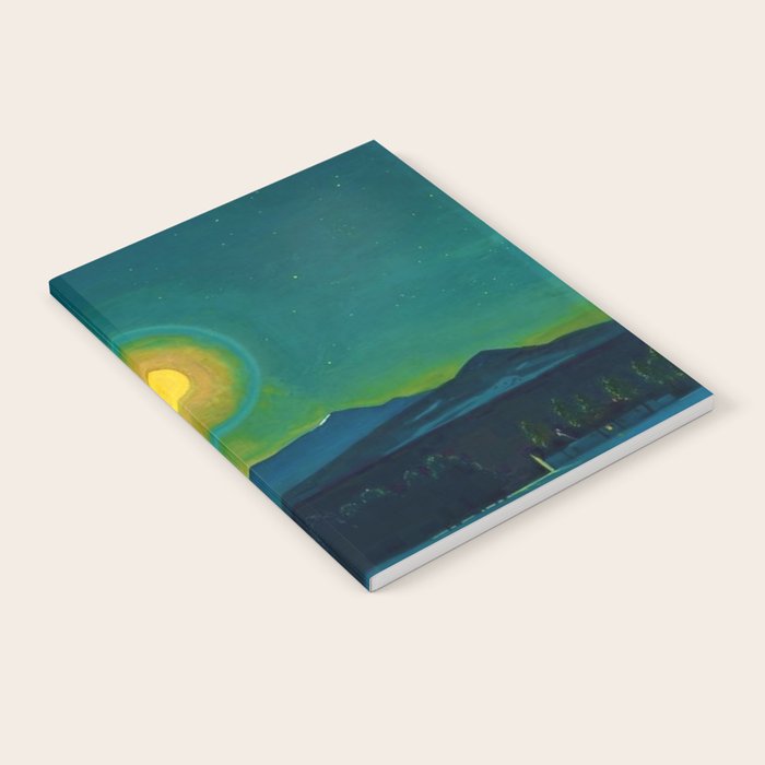 Winter Moonlight Mountain Landscape by Rockwell Kent Appalachian Notebook Gallery Image 2