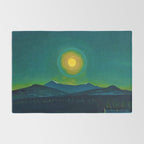 Winter Moonlight Mountain Landscape by Rockwell Kent Appalachian Rug Gallery Image 2