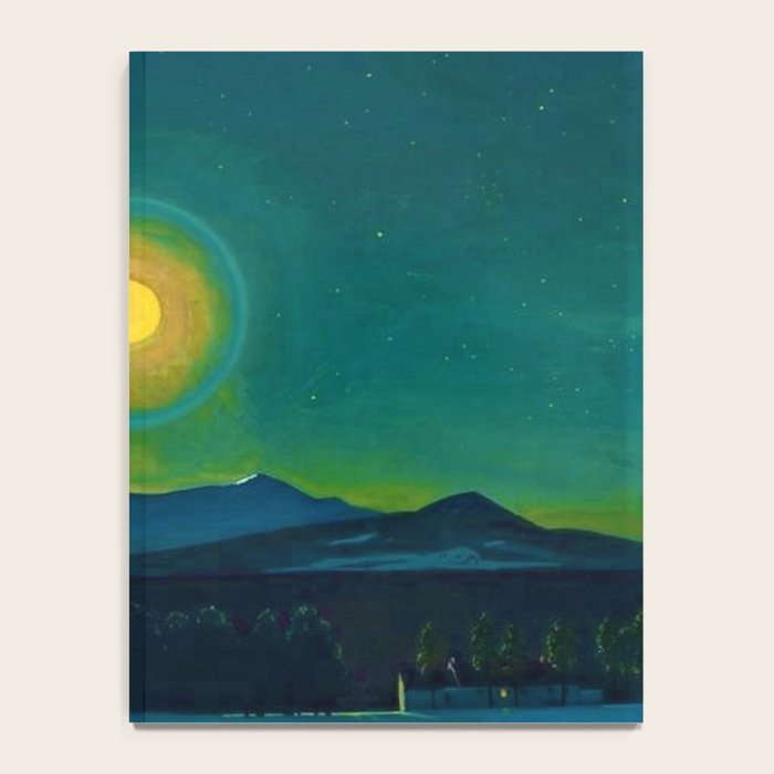 Winter Moonlight Mountain Landscape by Rockwell Kent Appalachian Notebook Gallery Image 4