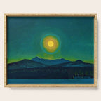 Winter Moonlight Mountain Landscape by Rockwell Kent Appalachian Serving Tray Gallery Image 1