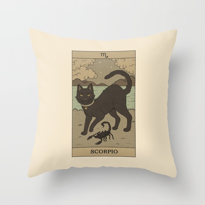 Scorpio Cat Throw Pillow Gallery Image 6