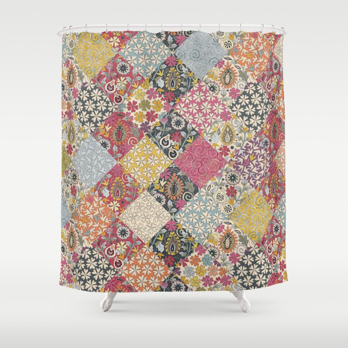 KONFER PATCHWORK Shower Curtain Gallery Image 1
