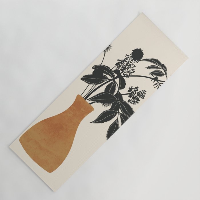 Minimal Abstract Art Vase Plant Yoga Mat Gallery Image 1