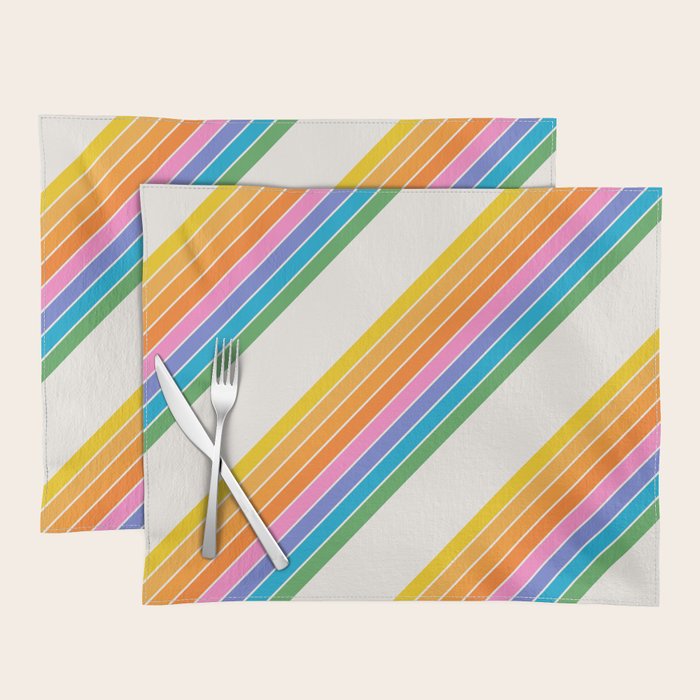 Candy Stripes - Rainbow Brites Placemat Gallery Image 1